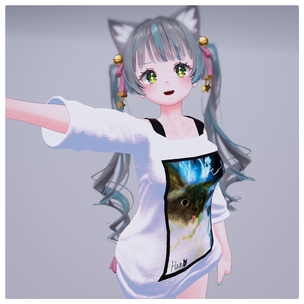 【カワイイTシャツ】hamuzo-コラボTシャツCセット【T‐shirt.sneaker.glasses.】