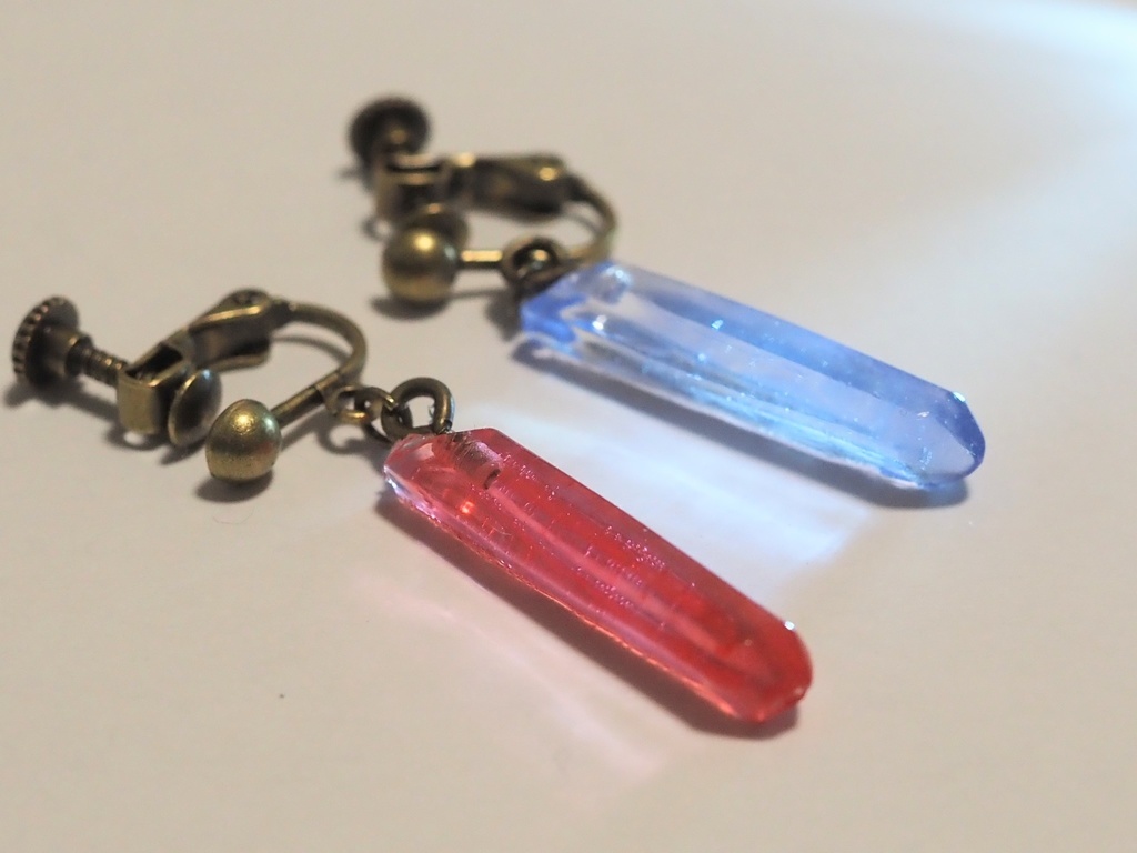 水晶のイヤリング