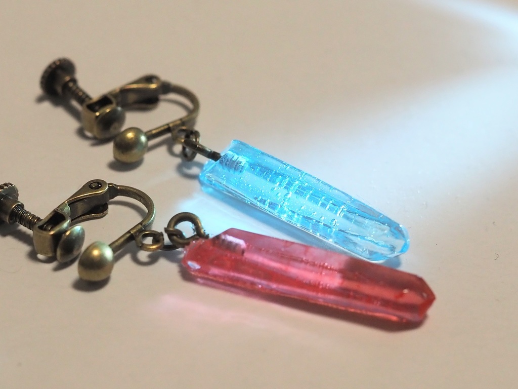 水晶のイヤリング