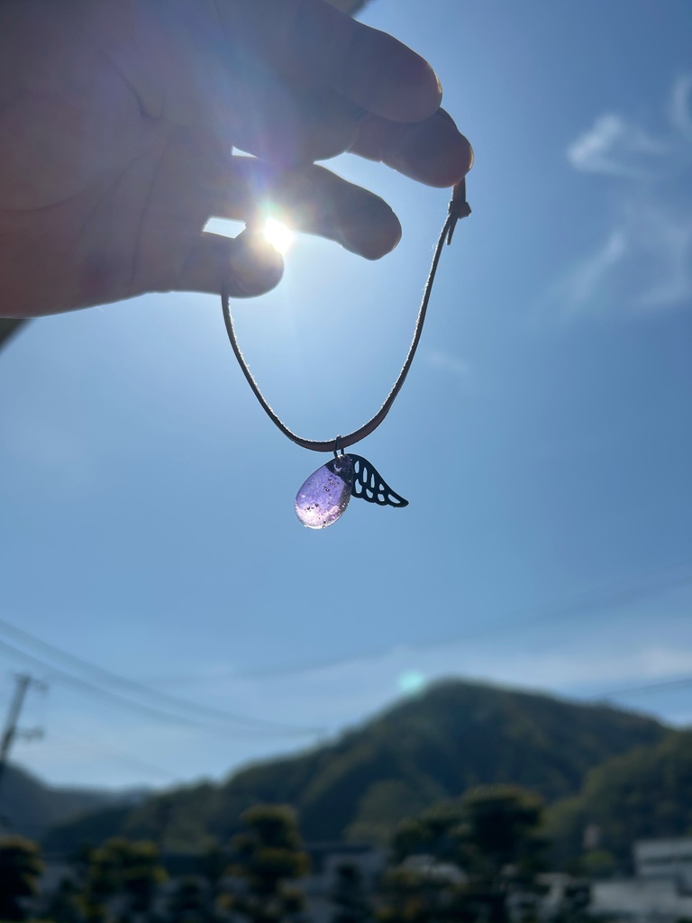 バディ用レザーアクセサリー -紫電の翼-