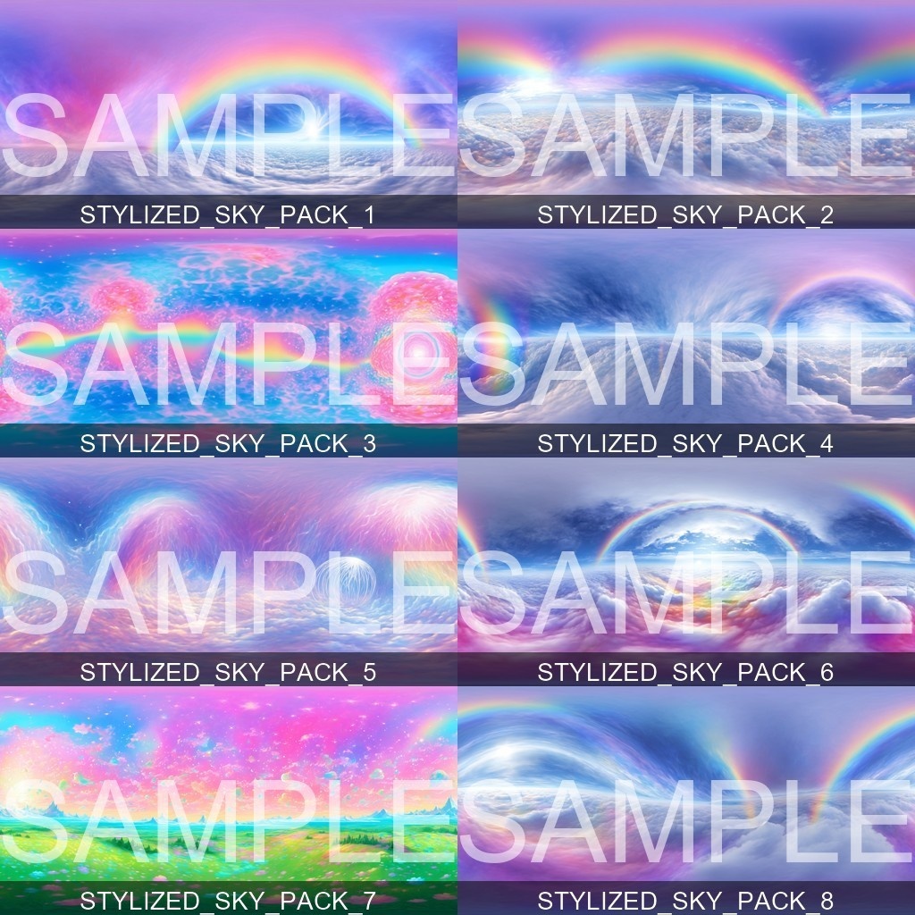 50%OFF!【Skybox】 Stylized Sky Pack 1|スタイリッシュスカイパック1(50種入り)