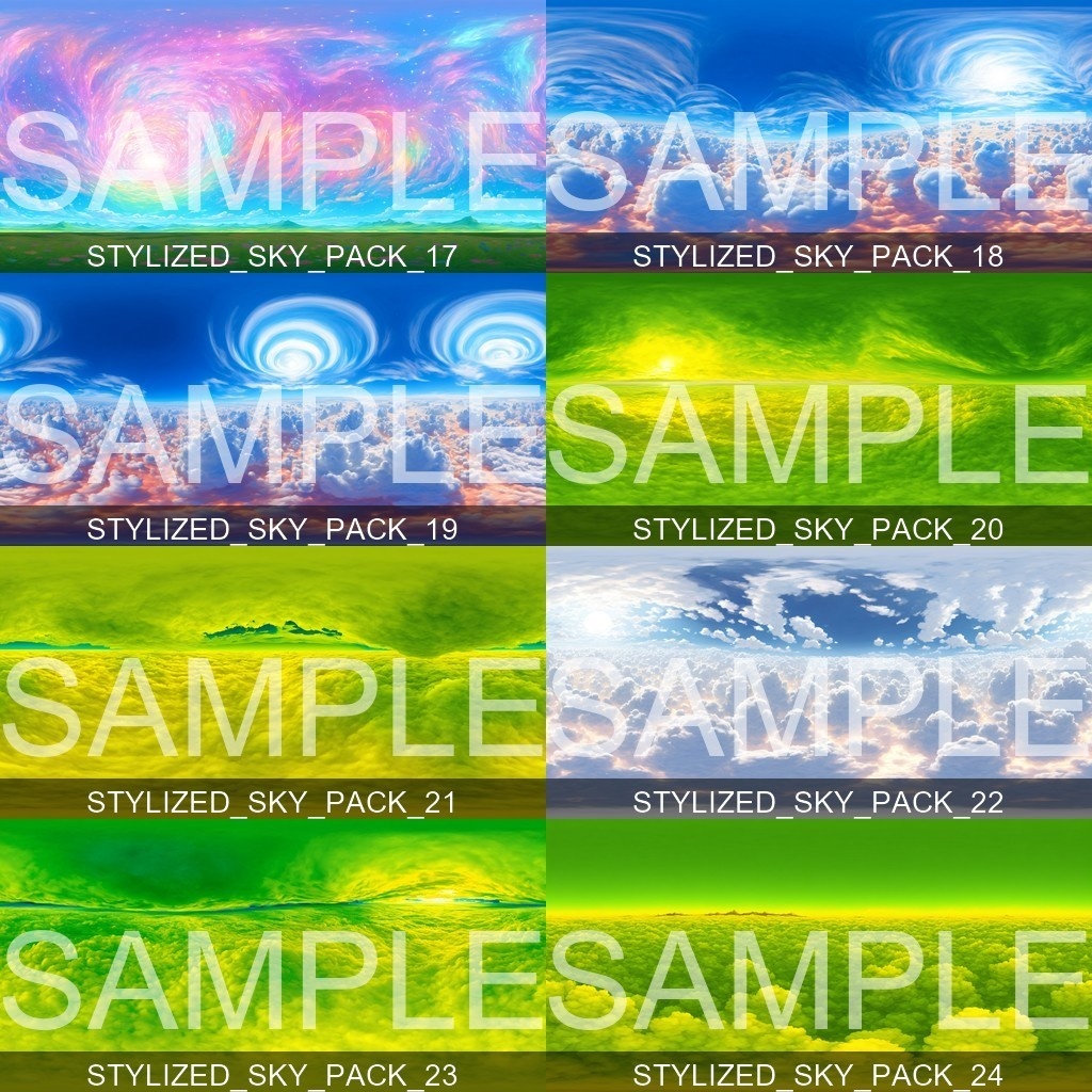 50%OFF!【Skybox】 Stylized Sky Pack 1|スタイリッシュスカイパック1(50種入り)