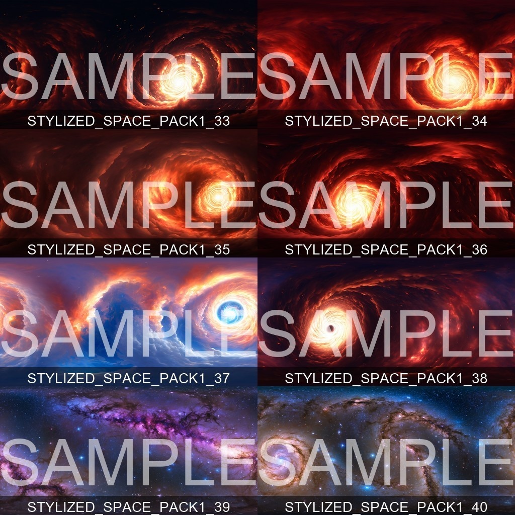 【Skybox】 Stylized Space Pack|スタイライズドスペースパック(78種入り)
