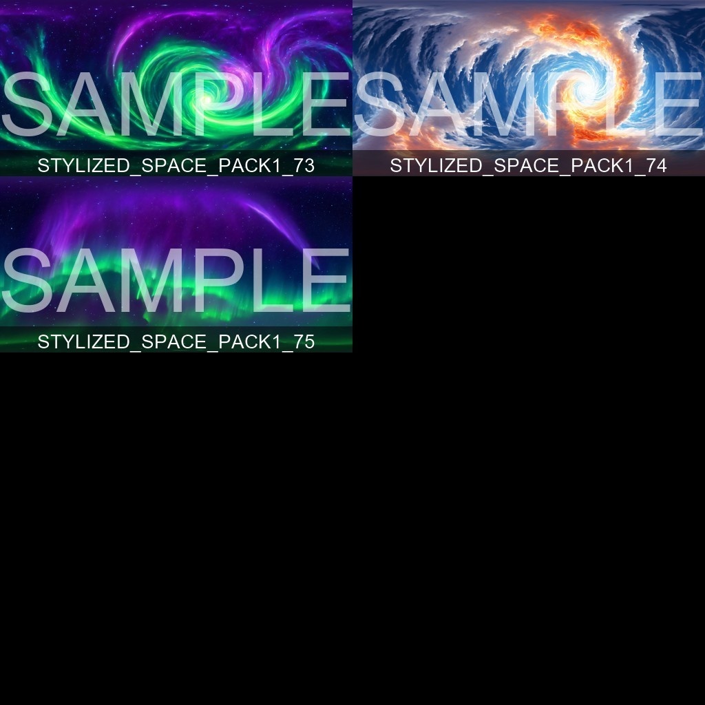 【Skybox】 Stylized Space Pack|スタイライズドスペースパック(78種入り)