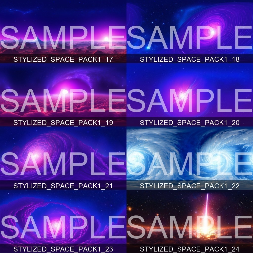 【Skybox】 Stylized Space Pack|スタイライズドスペースパック(78種入り)