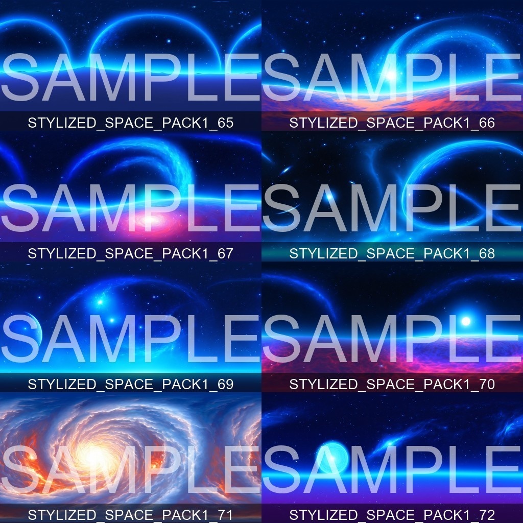 【Skybox】 Stylized Space Pack|スタイライズドスペースパック(78種入り)