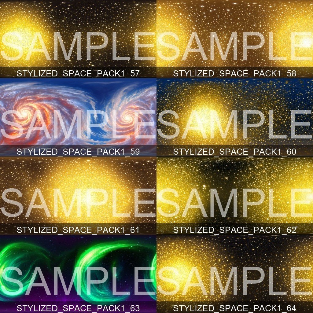 【Skybox】 Stylized Space Pack|スタイライズドスペースパック(78種入り)