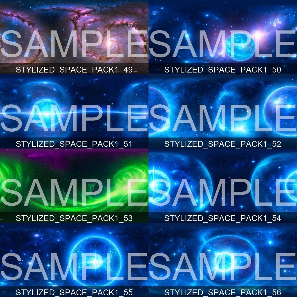 【Skybox】 Stylized Space Pack|スタイライズドスペースパック(78種入り)