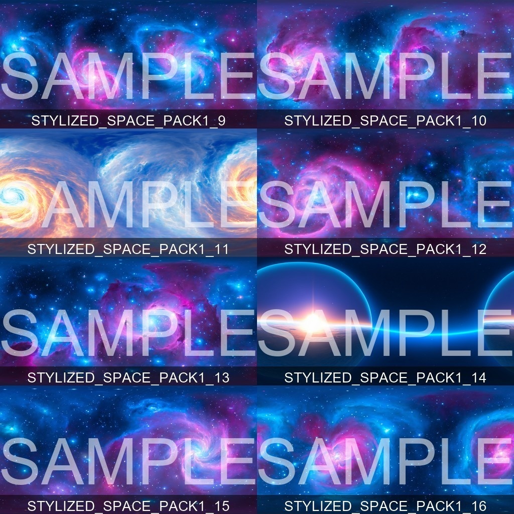 【Skybox】 Stylized Space Pack|スタイライズドスペースパック(78種入り)