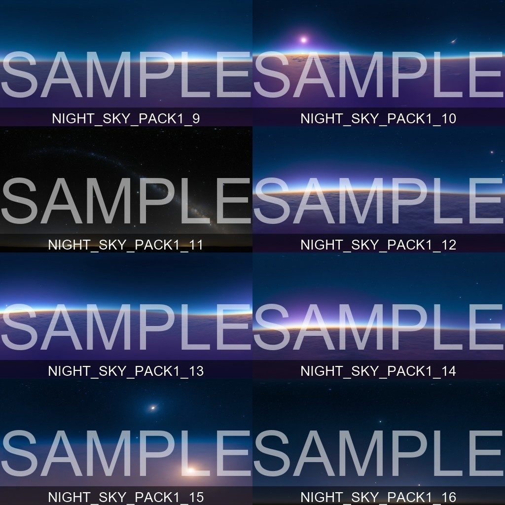 Black Friday Sale 60%% 【Skybox】 Night Sky Pack 1|ナイトスカイパック1(62種入り)