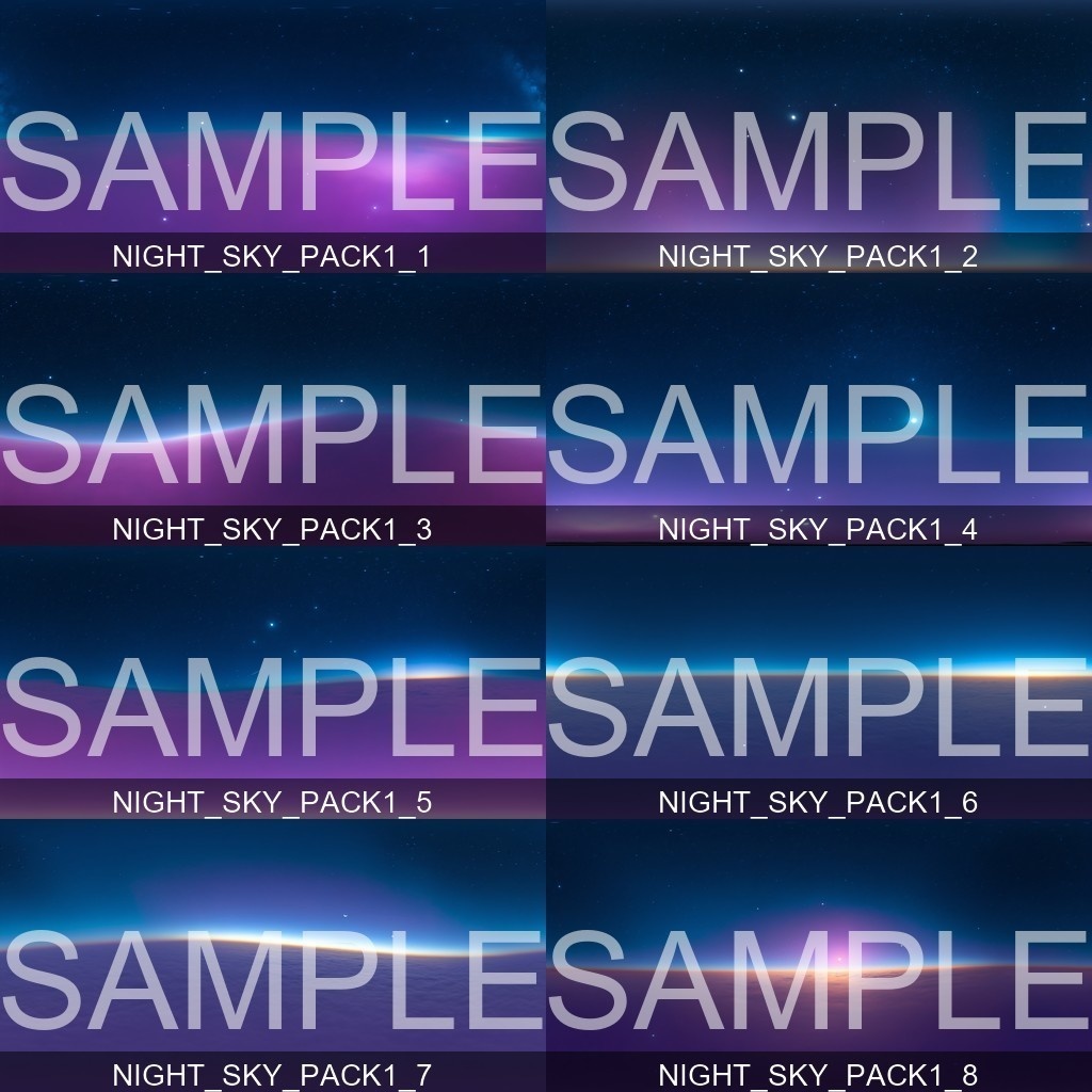 Black Friday Sale 60%% 【Skybox】 Night Sky Pack 1|ナイトスカイパック1(62種入り)