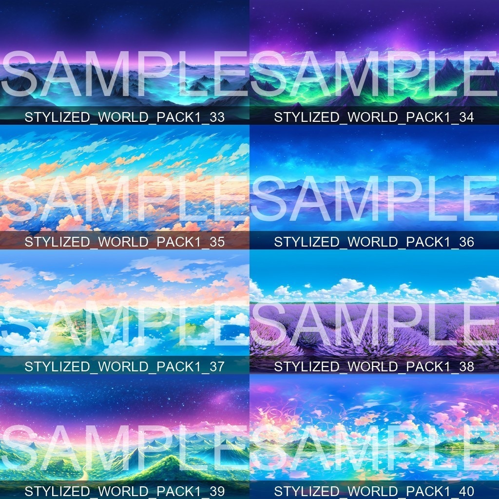 50%OFF!【Skybox】 Stylized World Pack 1|ワールドパック1(50種入り)