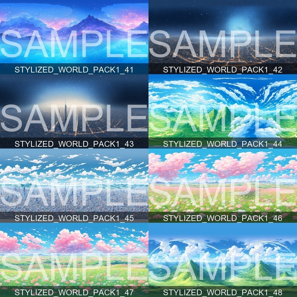 50%OFF!【Skybox】 Stylized World Pack 1|ワールドパック1(50種入り)