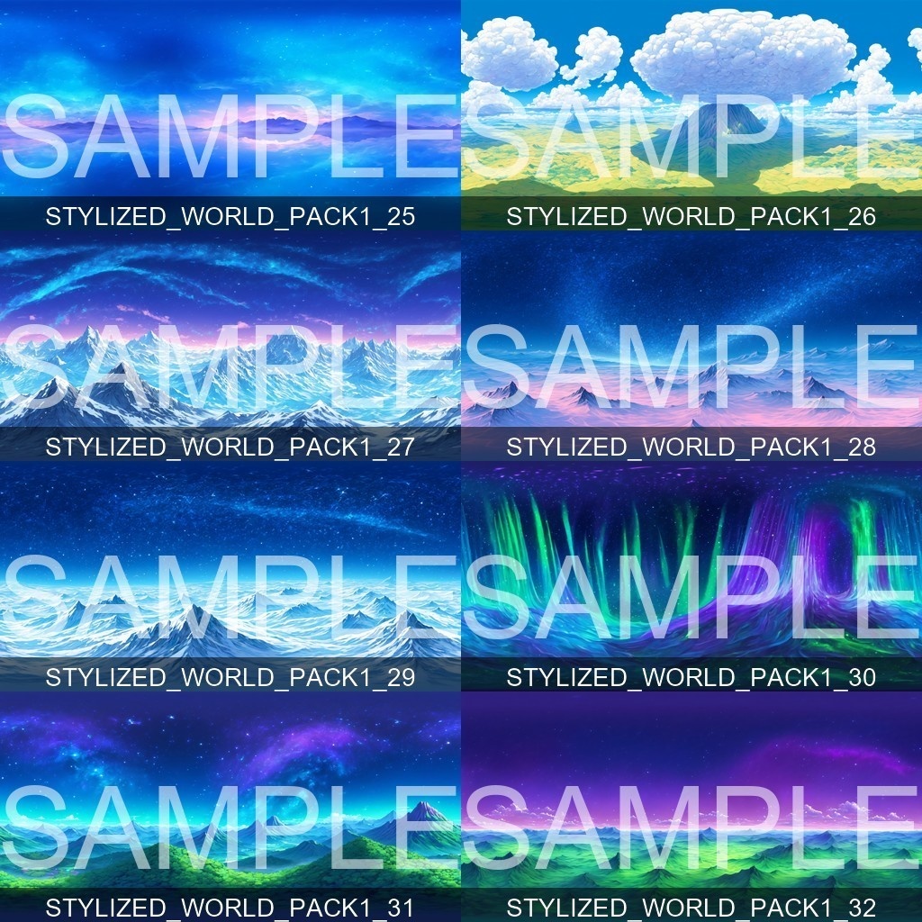 50%OFF!【Skybox】 Stylized World Pack 1|ワールドパック1(50種入り)