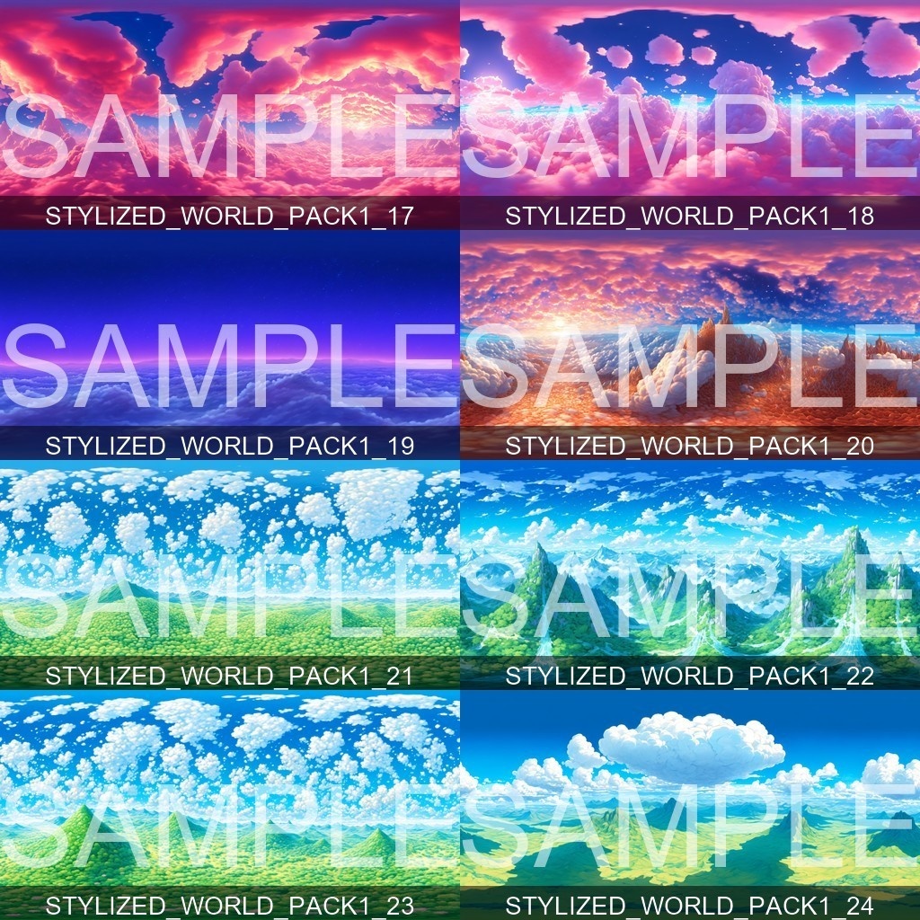 50%OFF!【Skybox】 Stylized World Pack 1|ワールドパック1(50種入り)