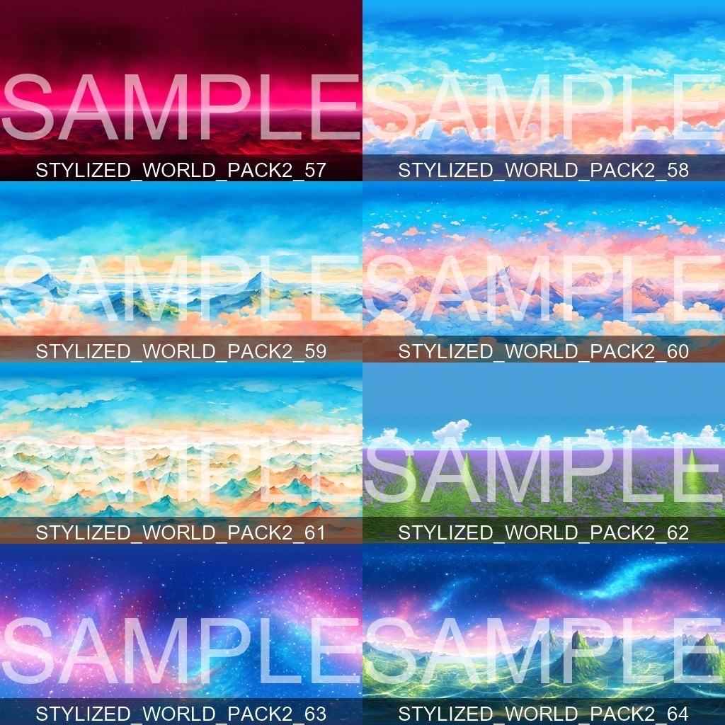 50%OFF!【Skybox】 Stylized World Pack 2|ワールドパック1(65種入り)