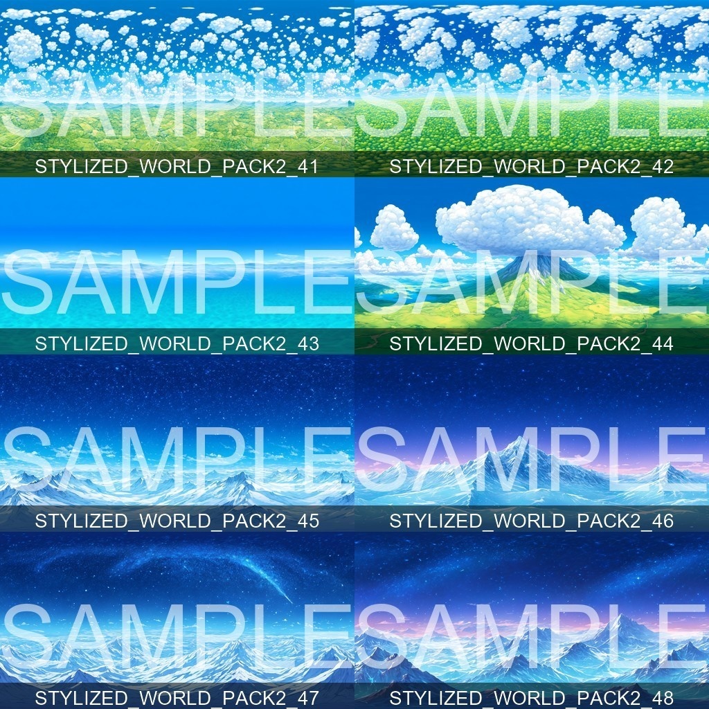 50%OFF!【Skybox】 Stylized World Pack 2|ワールドパック1(65種入り)