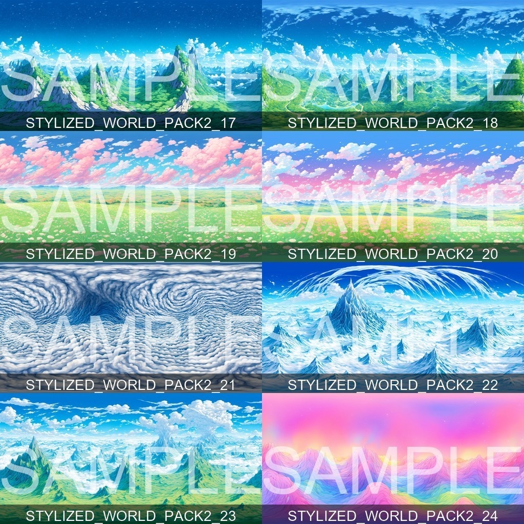 50%OFF!【Skybox】 Stylized World Pack 2|ワールドパック1(65種入り)