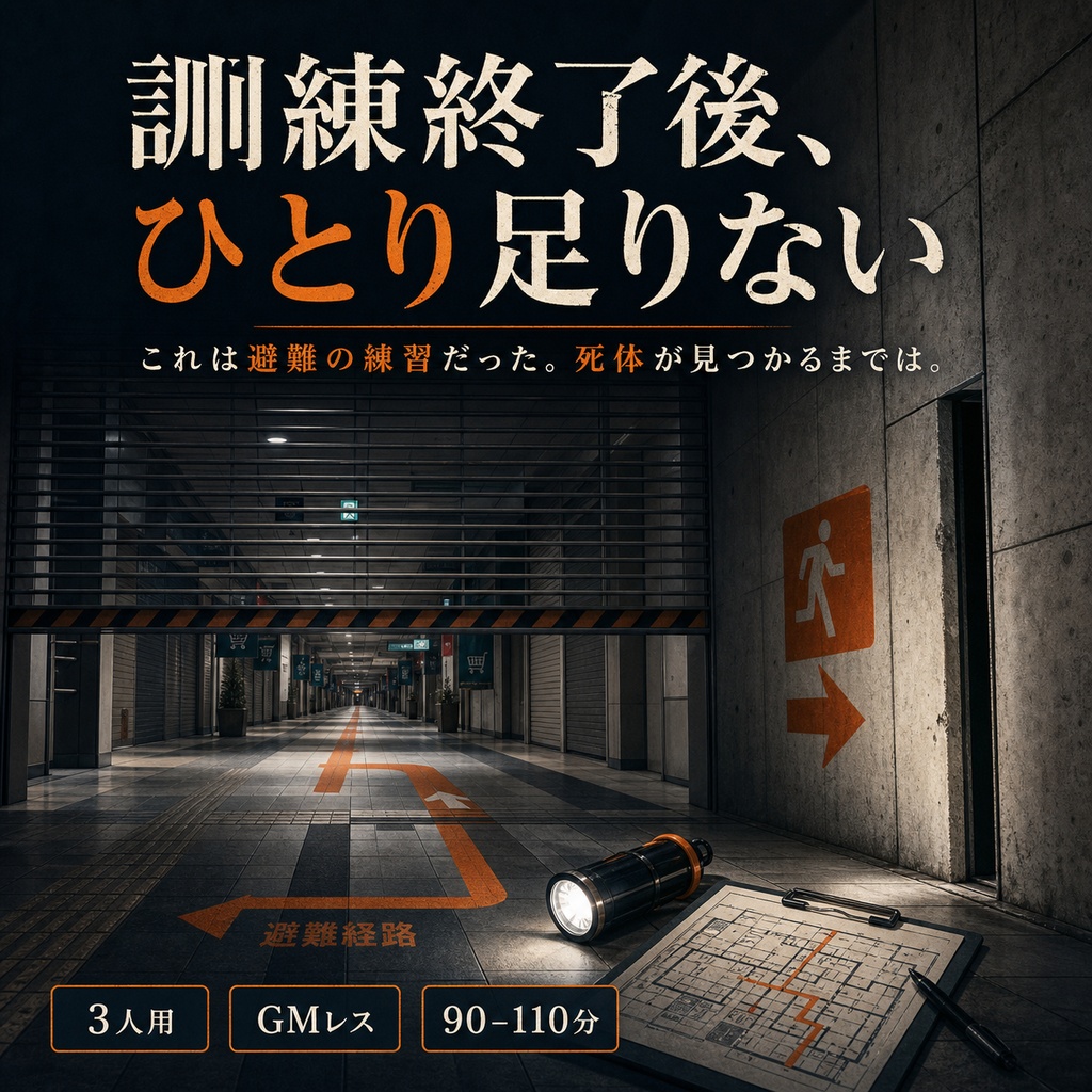 訓練終了後、ひとり足りない【3人用・GMレス マーダーミステリー】