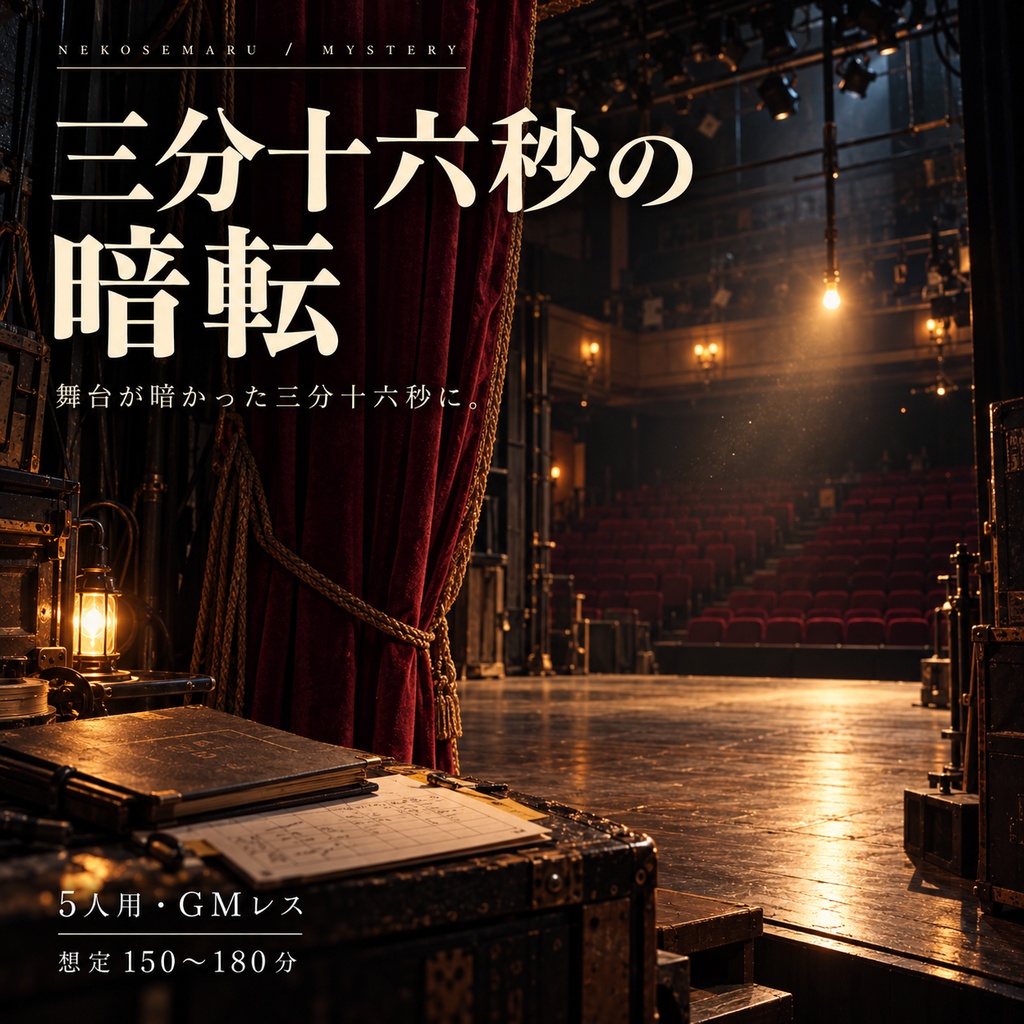 三分十六秒の暗転【5人用・GMレス マーダーミステリー】