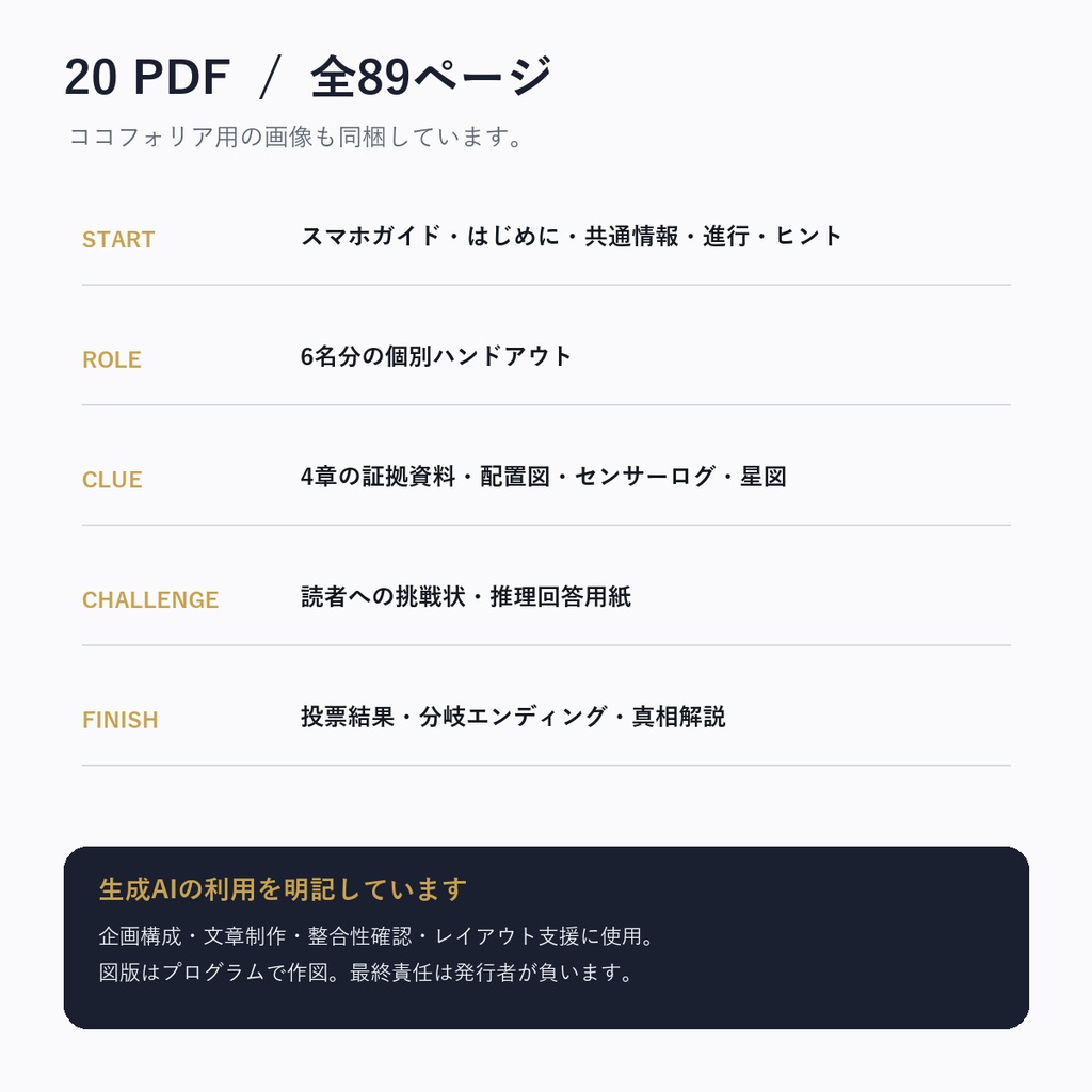 六十八分の嘘【6人用・GMレス 本格マーダーミステリー】