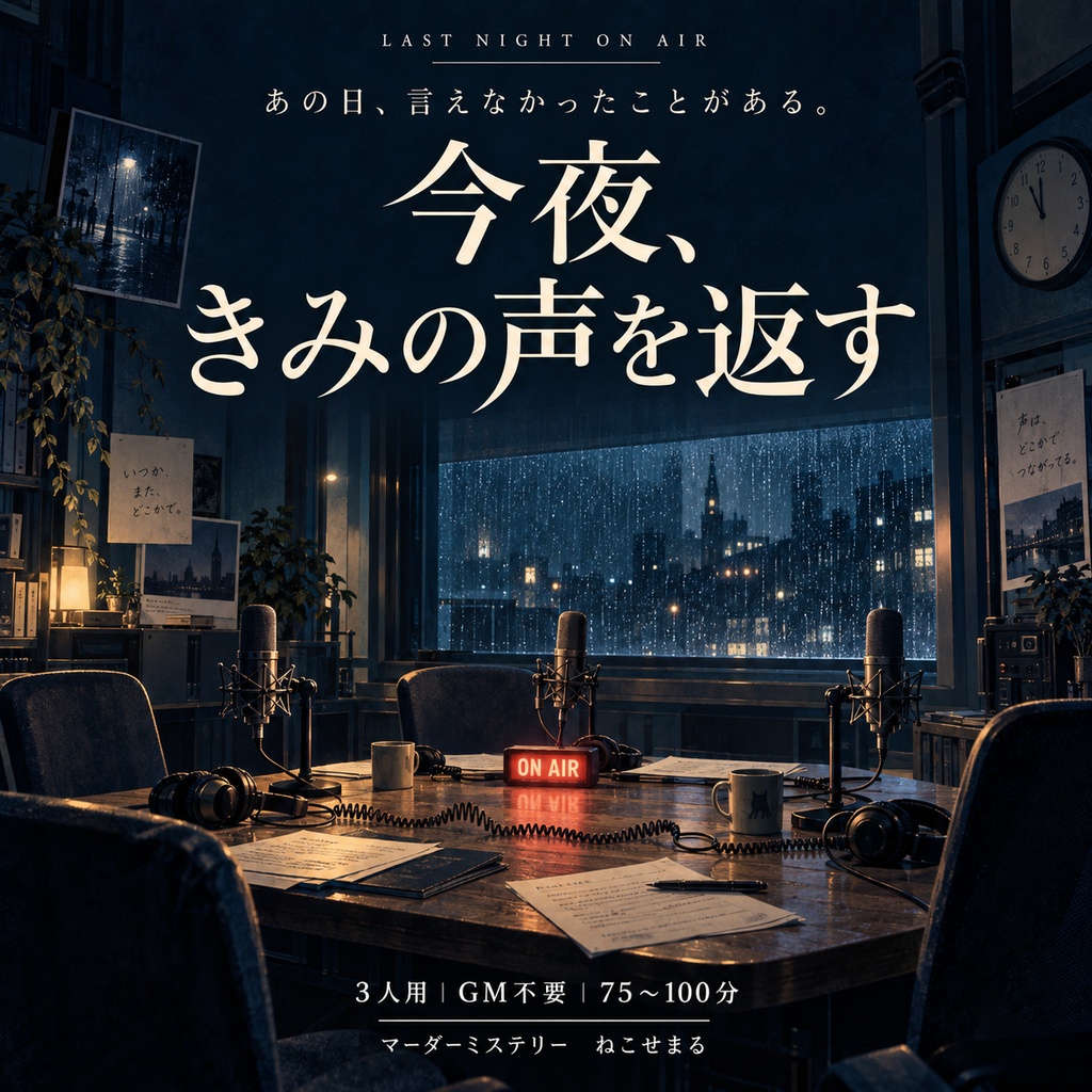 今夜、きみの声を返す【3人用・GMレス マーダーミステリー】