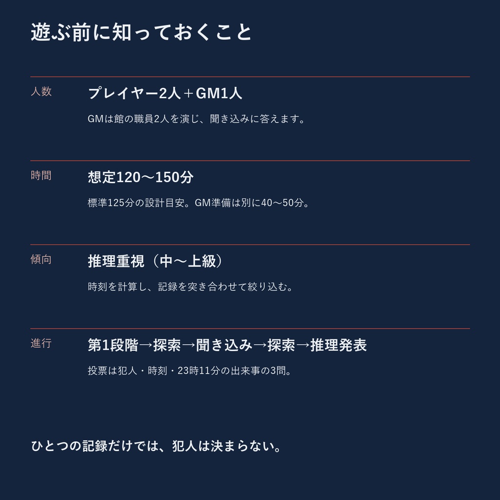 新月の水槽で、兄妹は嘘をつく【2人用+GM・推理重視マーダーミステリー】