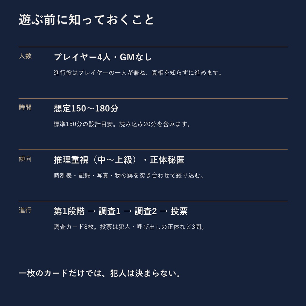 夜行列車は二度、うしろへ走る【4人用・GMレス 推理重視マーダーミステリー】