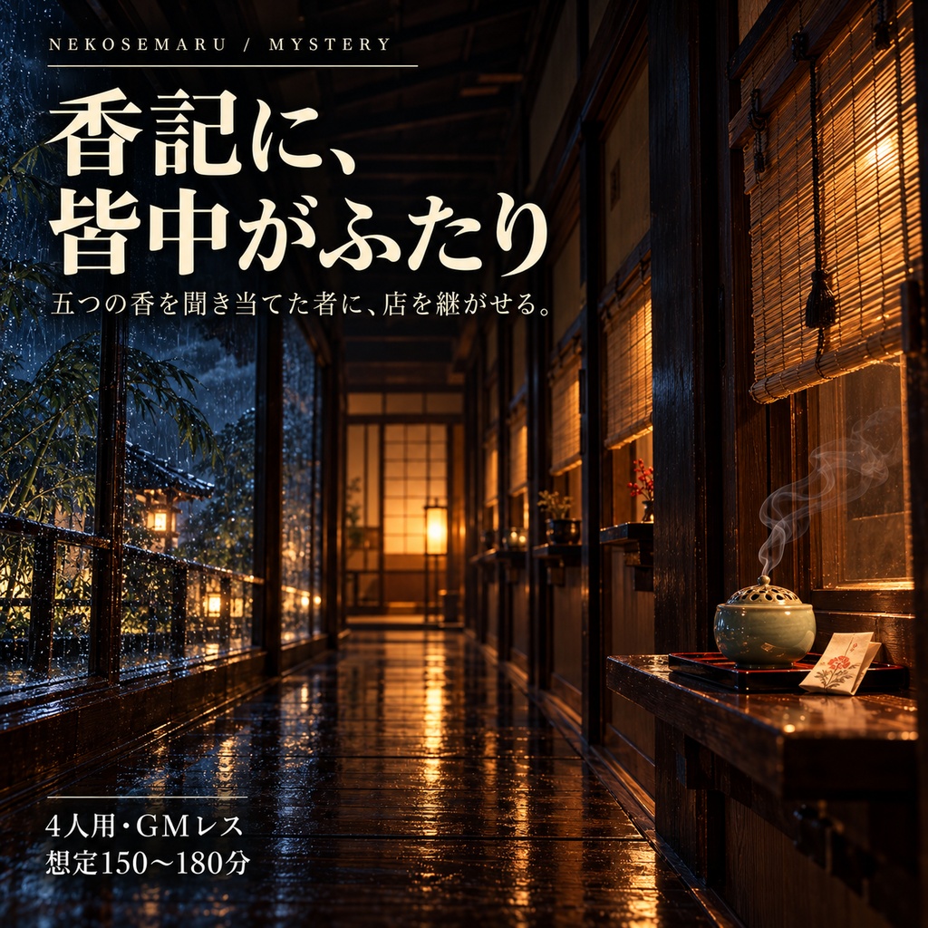 香記に、皆中がふたり【4人用・GMレス 本格推理マーダーミステリー】