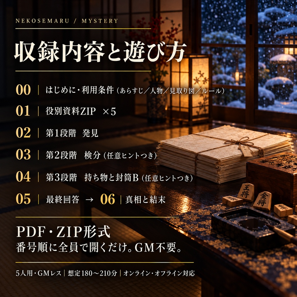 四十一枚目の歩【5人用・GMレス 本格推理マーダーミステリー】