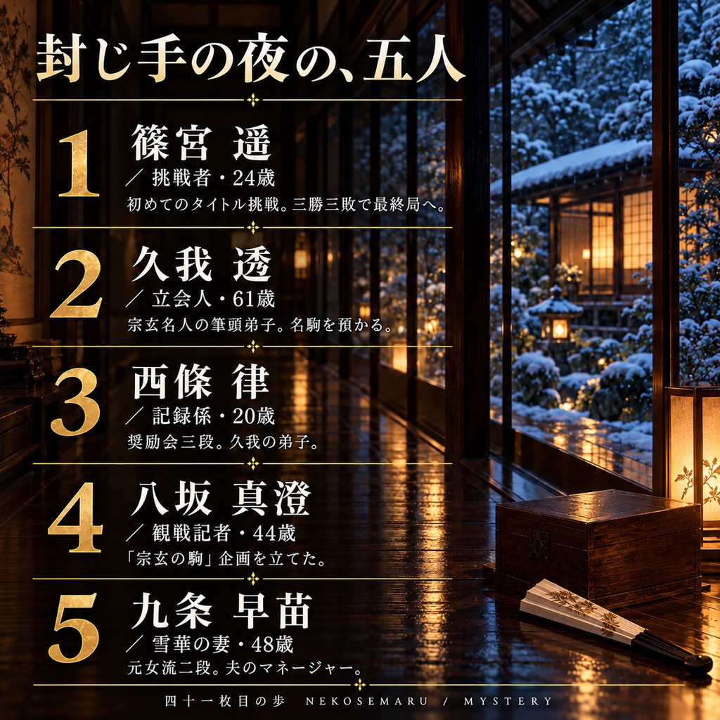 四十一枚目の歩【5人用・GMレス 本格推理マーダーミステリー】