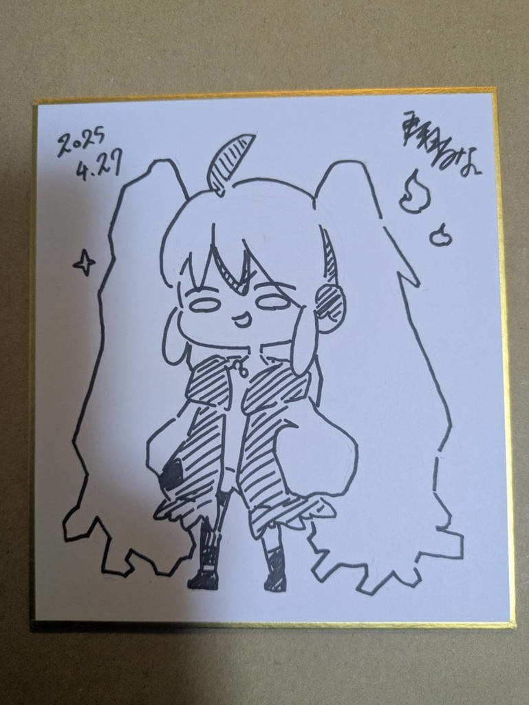 おはようミクさん ミニ色紙