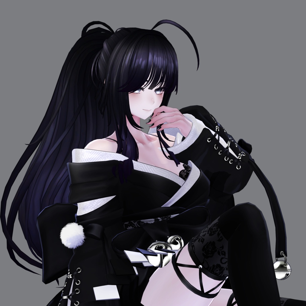 WavyPonyTail ウェーブポニーテール 【VRCHair】