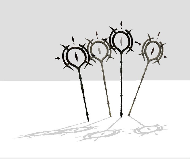 3Dモデル「廃れた世界の杖セット0」