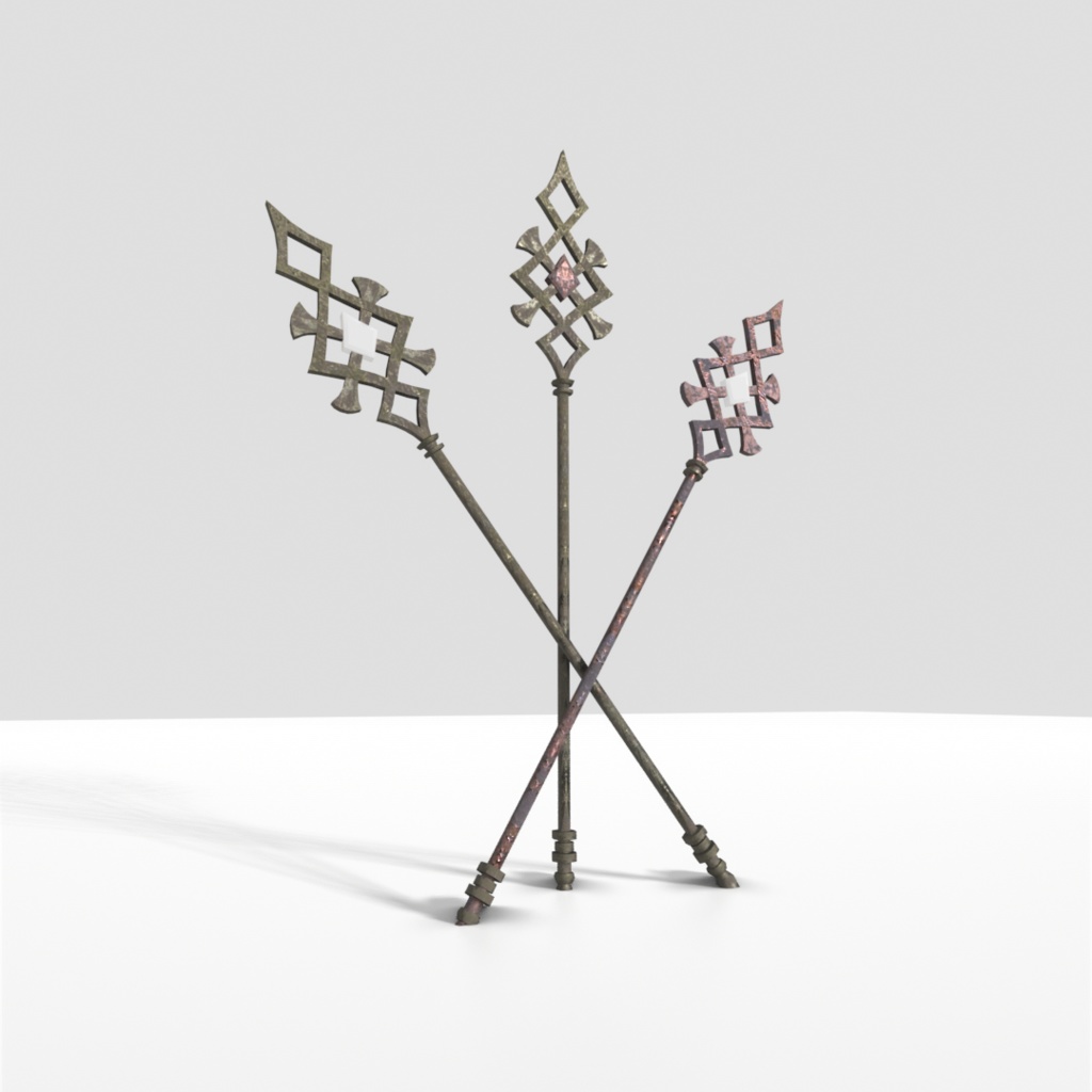 3Dモデル「廃れた世界の杖セット0」