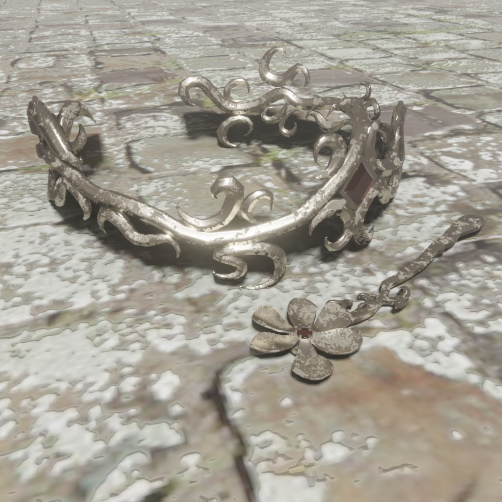 3Dモデル「廃れた世界の装飾品セット1」