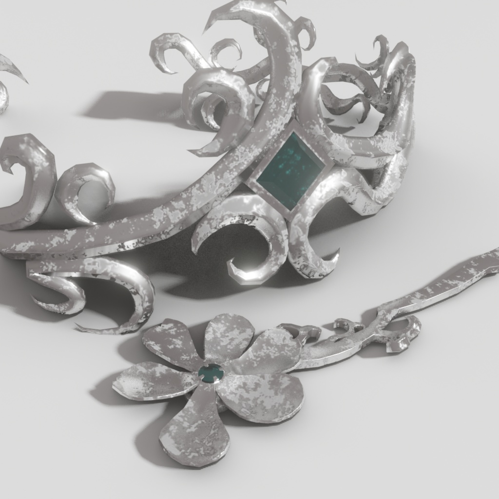 3Dモデル「廃れた世界の装飾品セット1」