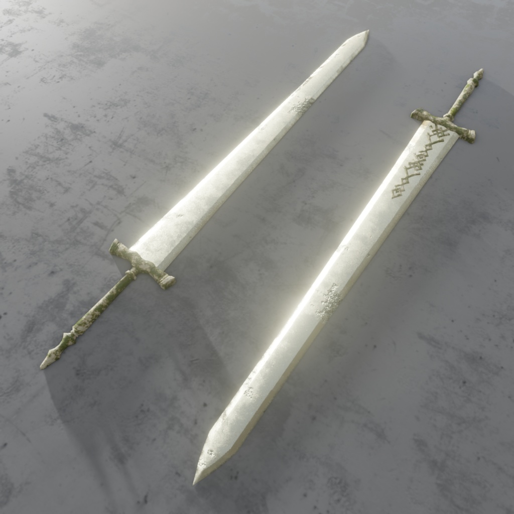 3Dモデル「廃れた世界の刀剣セット1」