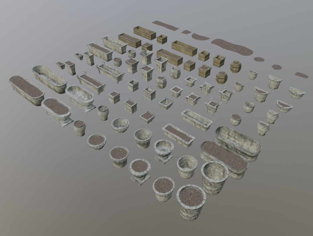 3Dモデル「廃れた世界の資材セット4」