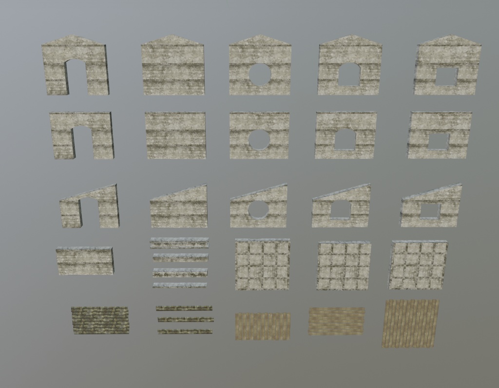 3Dモデル「廃れた世界の資材セット4」