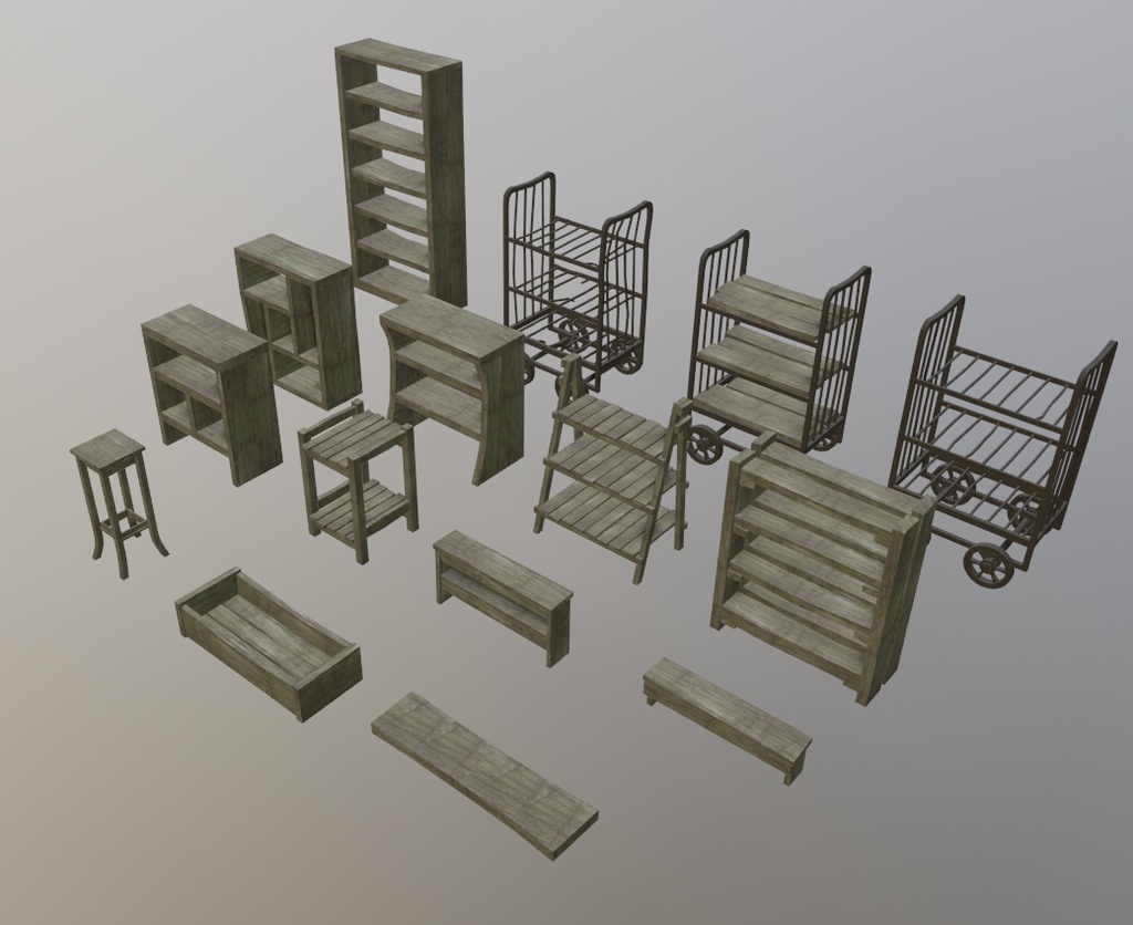 3Dモデル「廃れた世界の資材セット4」