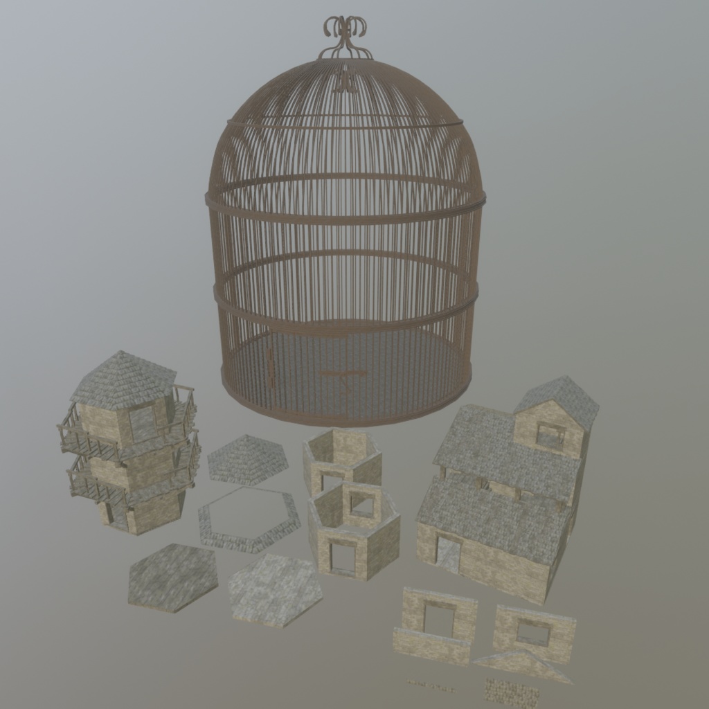 3Dモデル「箱庭4」