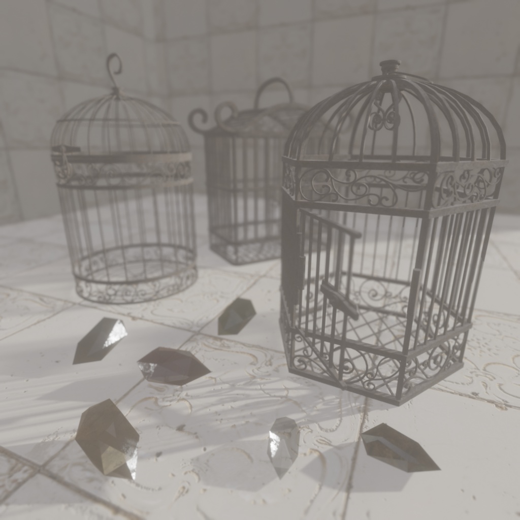 3Dモデル「廃れた世界の家具セット1」