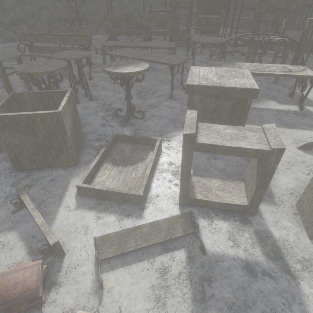 3Dモデル「廃れた世界の家具セット1」