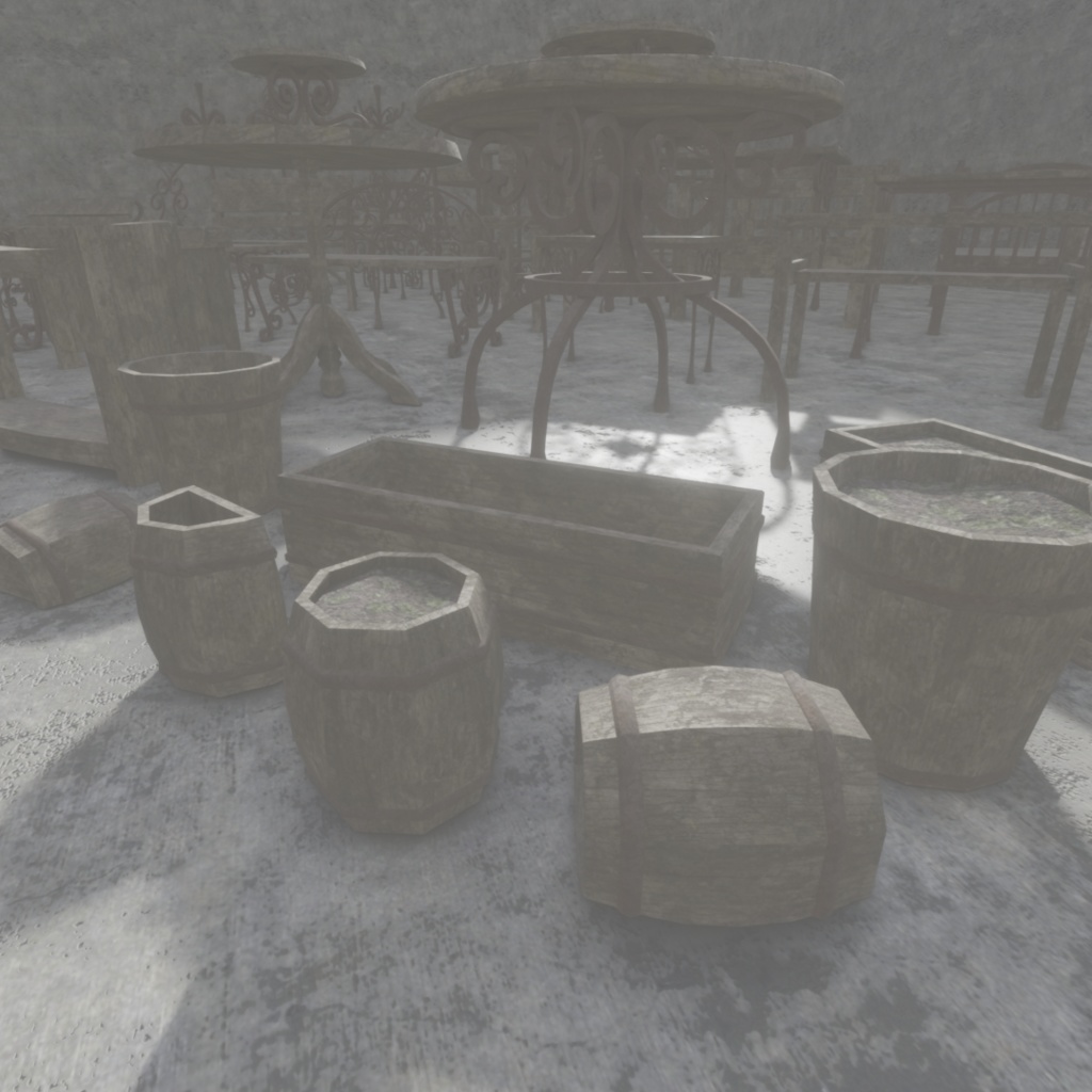 3Dモデル「廃れた世界の家具セット1」