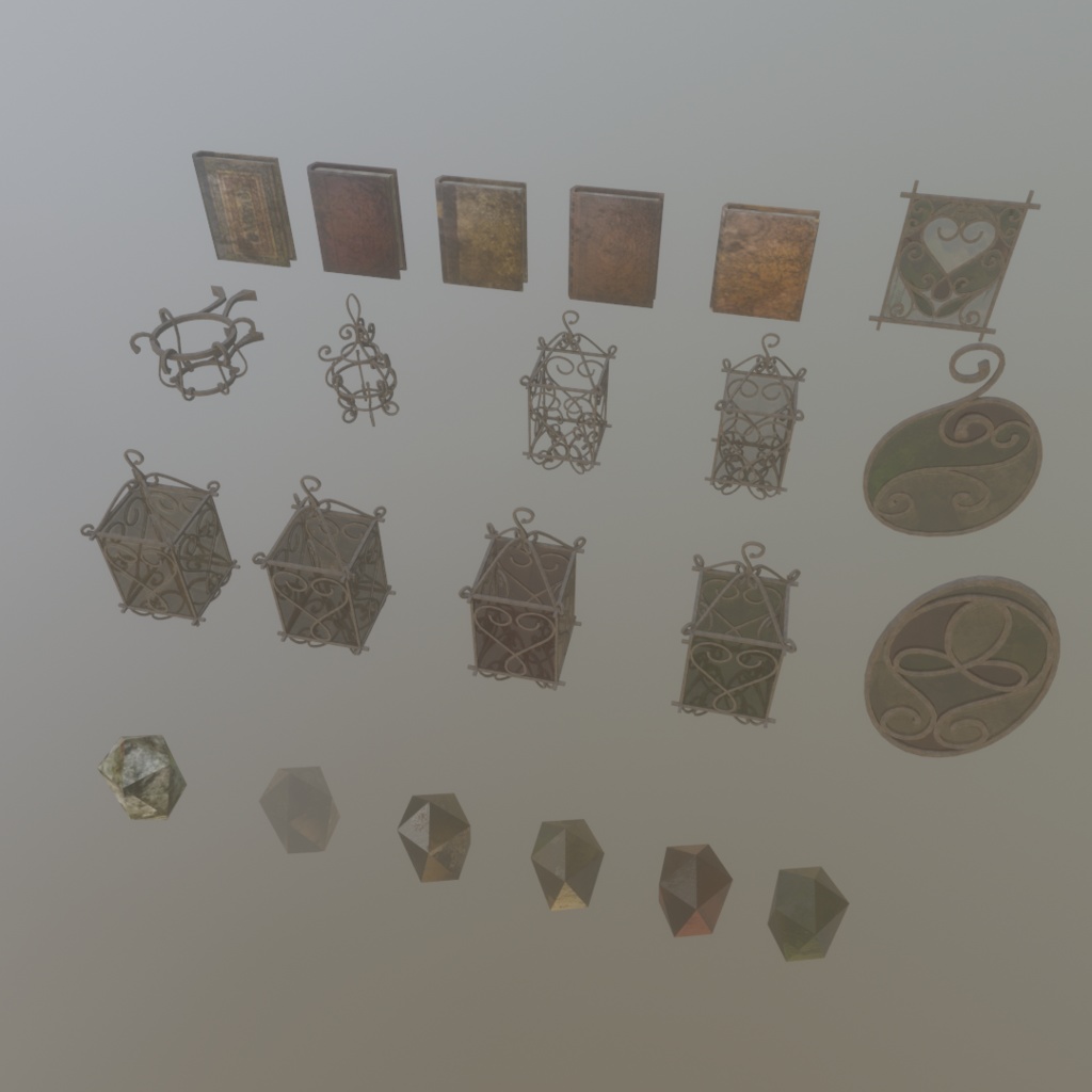 3Dモデル「廃れた世界の家具セット1」