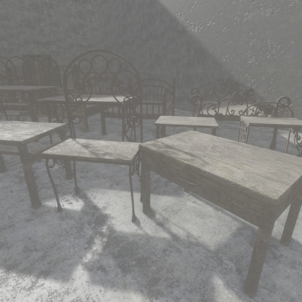 3Dモデル「廃れた世界の家具セット1」