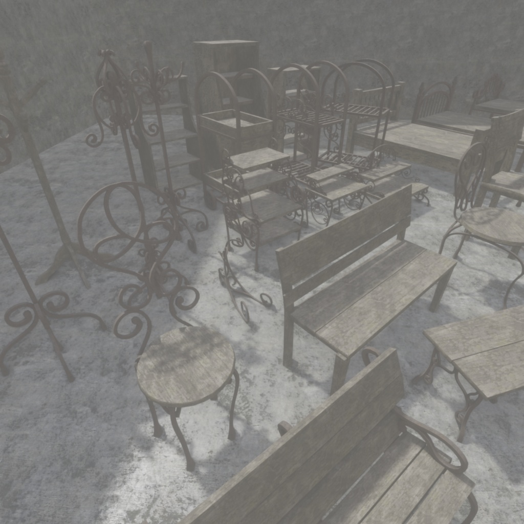 3Dモデル「廃れた世界の家具セット1」