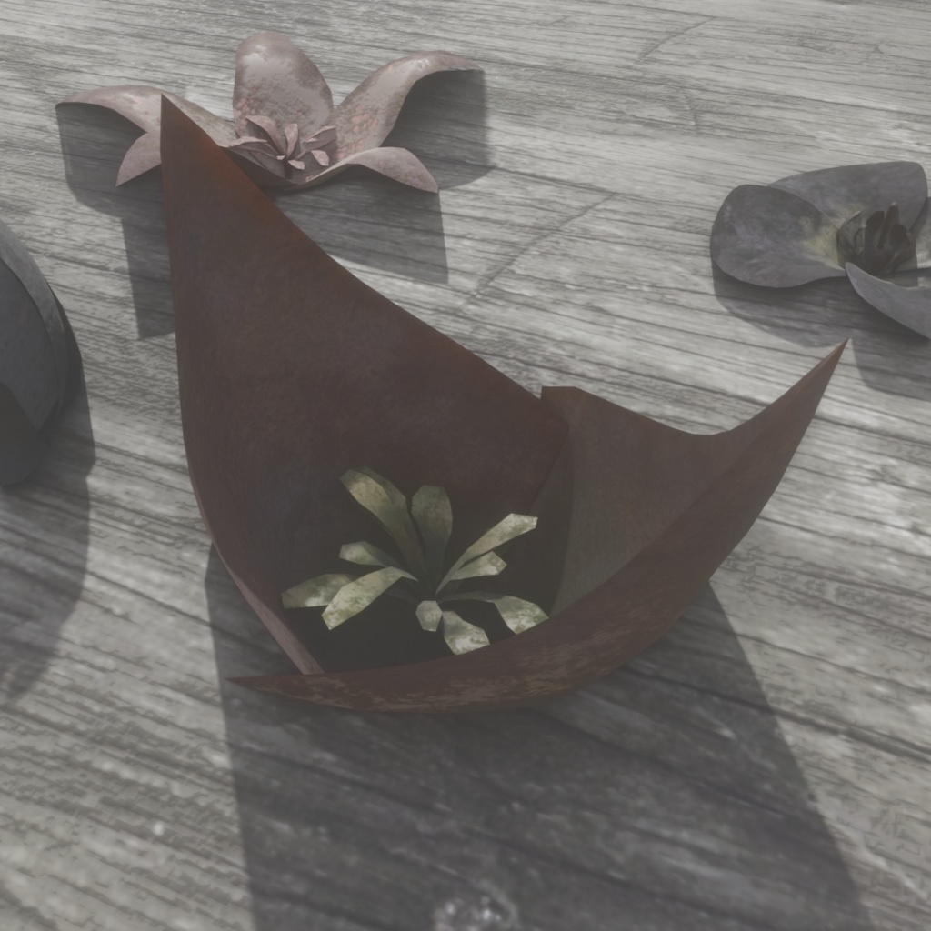 3Dモデル「廃れた世界の花飾りセット2」