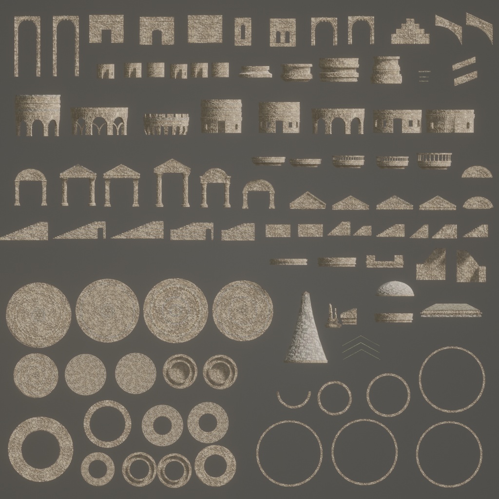 3Dモデル「廃れた世界の資材セット5」